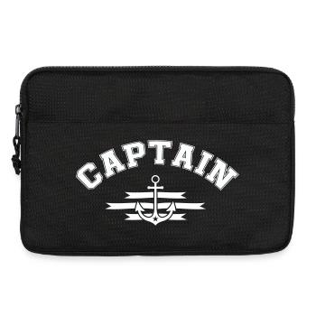 Captain Anchor Emblem - Laptop bag 13" - black - Front
