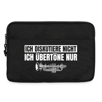 Trompete Ich diskutiere nicht Ich übertöne nur - Laptoptasche 13" - Schwarz - Vorne