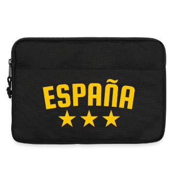 Spanien 3 Sterne Design Gelb - Laptoptasche 13" - Schwarz - Vorne