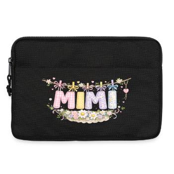 Mimi-Blumen und Pastell | Schatz-Oma-Geschenk - Laptoptasche 13" - Schwarz - Vorne