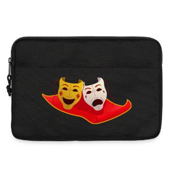 Musical Theatre Flying carpet with theater masks - Laptoptasche 13" - Schwarz - Vorne