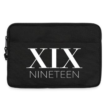 19th Birthday Gift Idea - Laptop bag 13" - black - Front