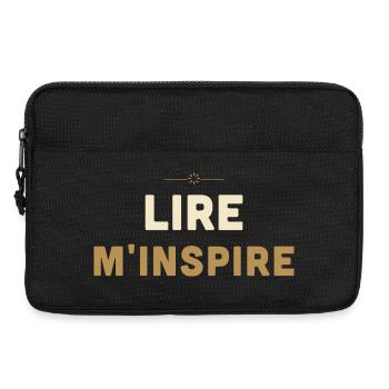 Lire M'Inspire - Cadeau Lecteur - Sacoche pour ordinateur portable 13 pouces - noir - Devant