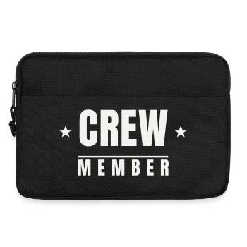 Crew Member Stars Badge Team Staff Event Festival - Laptop bag 13" - black - Front