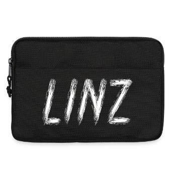 Linz Austria - Brush Stroke City Typography - Laptop bag 13" - black - Front
