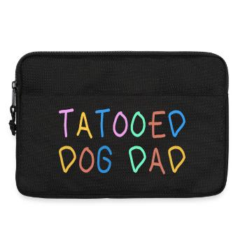 Chien tatoué Papa offert pour la fête des pères - Sacoche pour ordinateur portable 13 pouces - noir - Devant