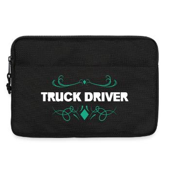 Ornement de chauffeur routier – Décoration vintage - Sacoche pour ordinateur portable 13 pouces - noir - Devant