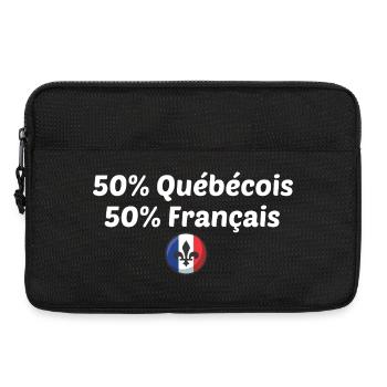 50% québecois et 50% français double nationalité - Sacoche pour ordinateur portable 13 pouces - noir - Devant