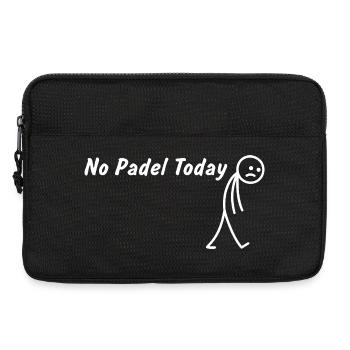 Heute kein Padel – Lustiges Padelspieler - Laptoptasche 13" - Schwarz - Vorne