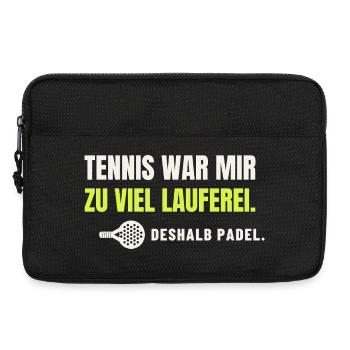 Padel statt Tennis – zu viel Lauferei - Laptoptasche 13" - Schwarz - Vorne