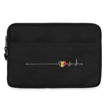 Drapeau Heartbeat belgium - Sacoche pour ordinateur portable 13 pouces - noir - Devant