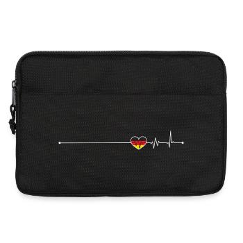 Heartbeat germany flag - Laptop bag 13" - black - Front