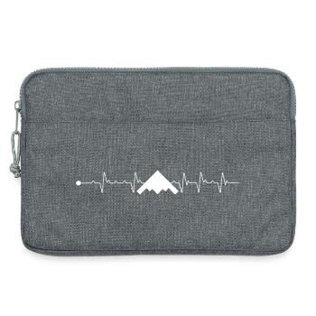Flugzeug-Jet-Herzschlag - Laptoptasche 13" - Grau meliert - Vorne