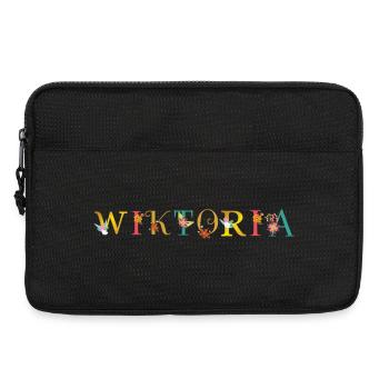 WIKTORIA name decorated with flowers - Laptop bag 13" - black - Front