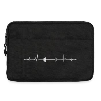 Heartbeat barbell - Laptop bag 13" - black - Front
