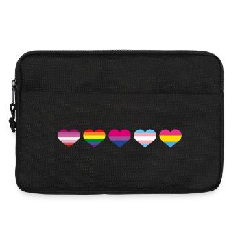 Rainbow Heart - Laptop bag 13" - black - Front