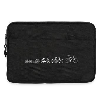Evolutionsentwicklung des Radfahrens - Laptoptasche 13" - Schwarz - Vorne