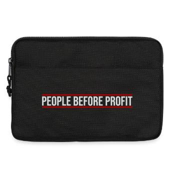 Logo de l’activisme People Before Profit Justice - Sacoche pour ordinateur portable 13 pouces - noir - Devant