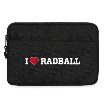 I Love Radball, Radballer, Hallenradsport - Laptoptasche 13" - Schwarz - Vorne