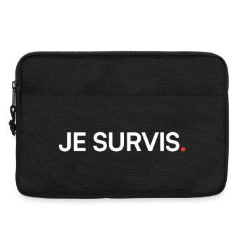 Je survis humour attitude moderne - Sacoche pour ordinateur portable 13 pouces - noir - Devant