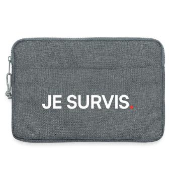 Ich überlebe Humor und moderne Einstellung - Laptoptasche 13" - Grau meliert - Vorne