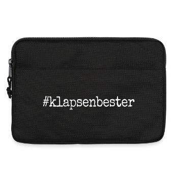 Klapsenbester Durchgeknallt Irrenhaus Büro Spruch - Laptoptasche 13" - Schwarz - Vorne