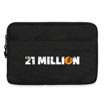 21 Million Bitcoin - Laptoptasche 13" - Schwarz - Vorne