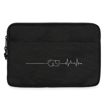 Heartbeat cat - Laptop bag 13" - black - Front