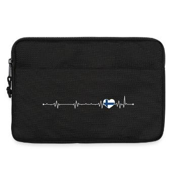 Finnische Heartbeat Nordic Line - Laptoptasche 13" - Schwarz - Vorne