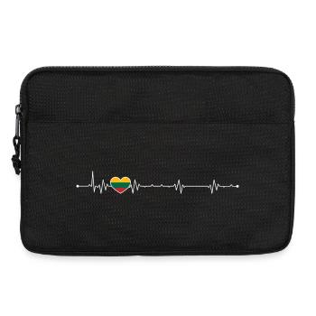 Regenbogenherzschlag-Stolz - Laptoptasche 13" - Schwarz - Vorne