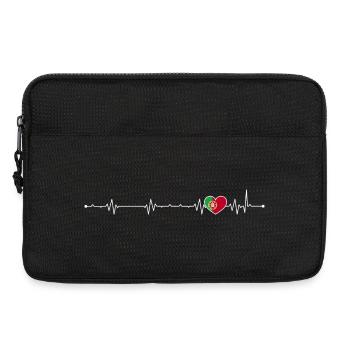 Heartbeat Portugal Drapeau - Sacoche pour ordinateur portable 13 pouces - noir - Devant