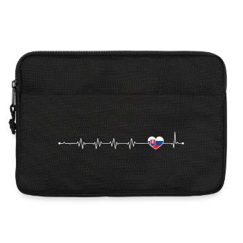 Heartbeat slovak flag - Laptop bag 13" - black - Front