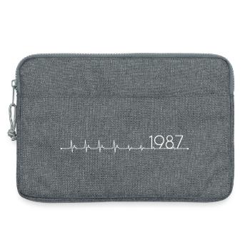 1987 Herzschlag - Laptoptasche 13" - Grau meliert - Vorne