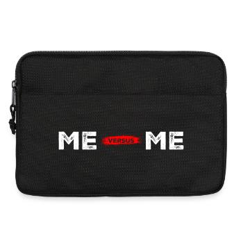 Me Me Red Brush Split Portrait - Laptop bag 13" - black - Front