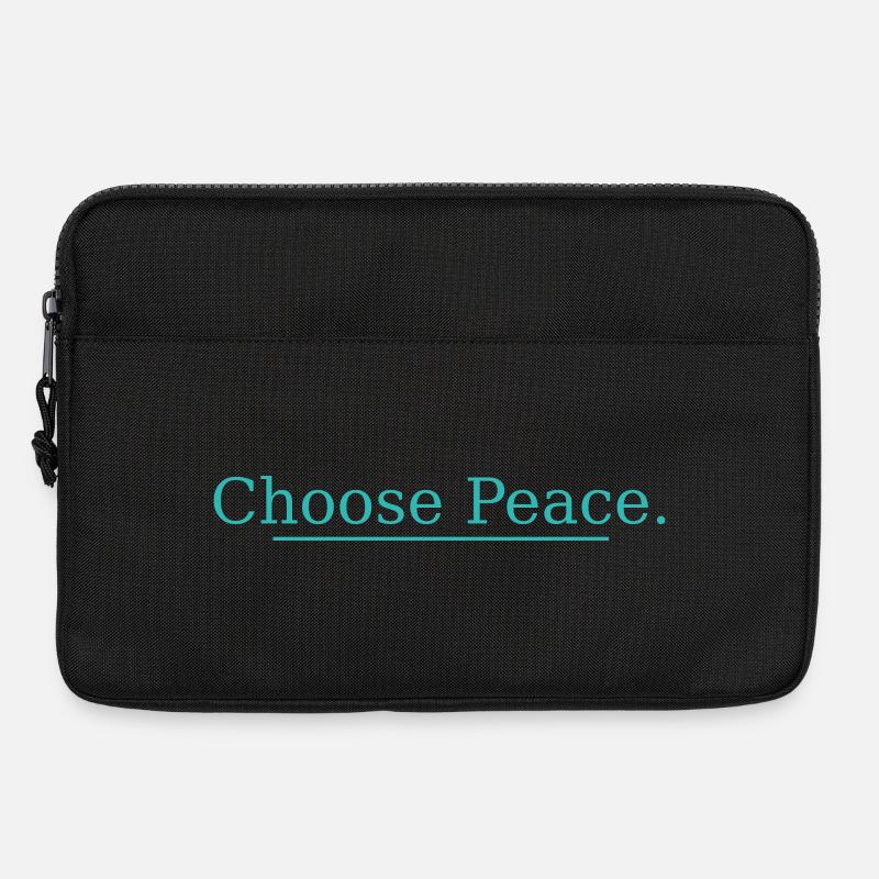 NEU – Wähle Frieden – Inspirierendes Zitat-Design! - Laptoptasche 13" - Schwarz