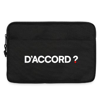 OK? | Minimalist humor reaction - Laptop bag 13" - black - Front