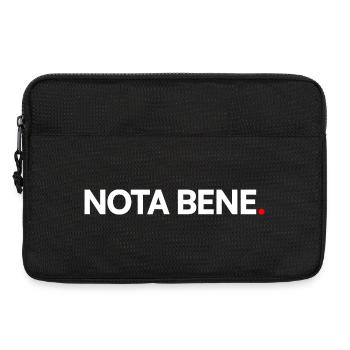 NOTA BENE | Minimalist humor expression - Laptop bag 13" - black - Front