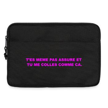 T’es Même Pas Assuré - Sacoche pour ordinateur portable 13 pouces - noir - Devant