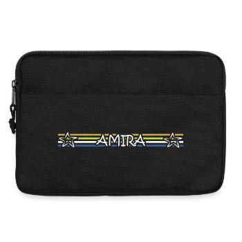 AMIRA Color Stripes Star Ribbon - Laptop bag 13" - black - Front