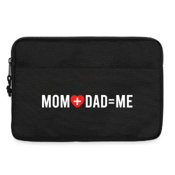 Maman et Papa égale moi Drôle d’équation familiale - Sacoche pour ordinateur portable 13 pouces - noir - Devant