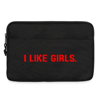 Ich mag Mädchen - Laptoptasche 13" - Schwarz - Vorne