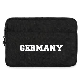 Deutschland T-Shirt - Laptoptasche 13" - Schwarz - Vorne