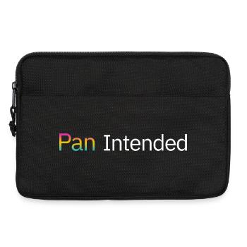 Pan Intended – Subtle Pansexual Pride Shirt - Laptop bag 13" - black - Front