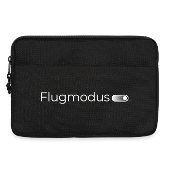 Flugmodus an. – Minimalistisches Design in Weiß - Laptoptasche 13" - Schwarz - Vorne