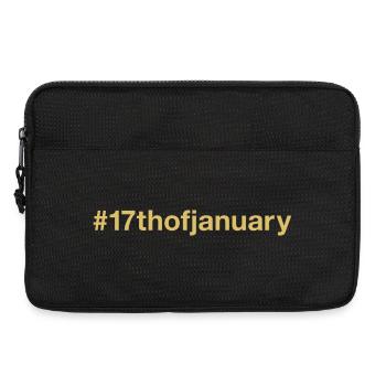 born on January 17 Birthday birthday - Laptop bag 13" - black - Front