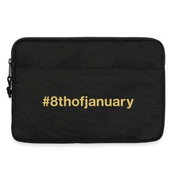born on January 8 Birthday birthday - Laptop bag 13" - black - Front