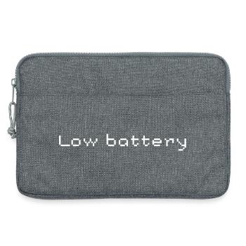 Low Battery Anzeige Design - Laptoptasche 13" - Grau meliert - Vorne