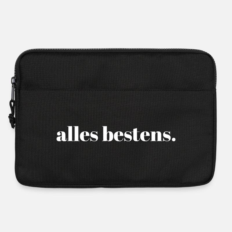 alles bestens. | Minimalistisches Statement Design - Laptoptasche 13" - Schwarz