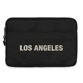 LOS ANGELES – Modern Concrete Typography - Laptop bag 13" - black - Front