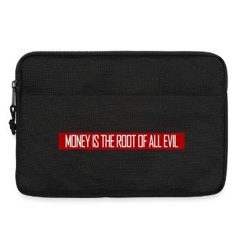 Money Root Evil Kapitalismus Gier Finanzen Reiche - Laptoptasche 13" - Schwarz - Vorne